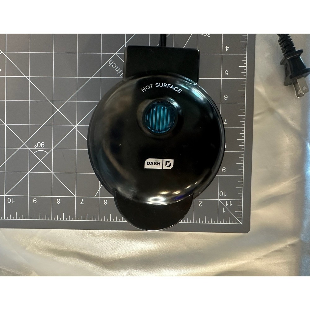 DASH Mini Waffle Maker 4" Waffle Mold Nonstick Waffle Iron Quick Heat Up, Black